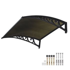 100x100 5mm PC Hollow Sheet Awning (Color: As Picture)